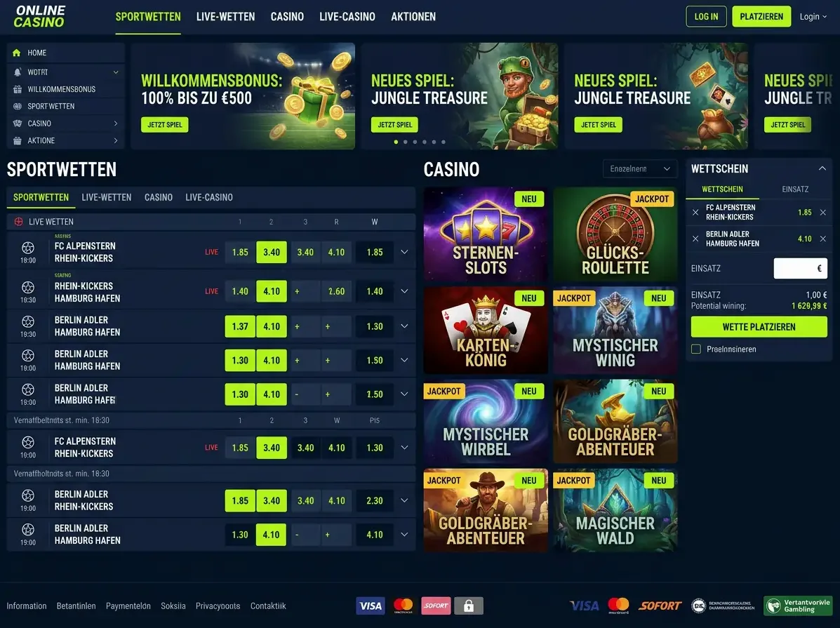 Winairlines — Spiele und Quoten
